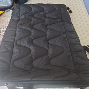 Joan & David Black Quilted Fabric Back Pack 17x16 Or Extends To 23".great Bag.